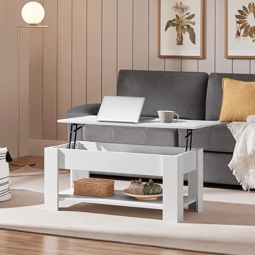 image for Yaheetech Lift Top Coffee Table w/Hidden Storage Compartment and Stora