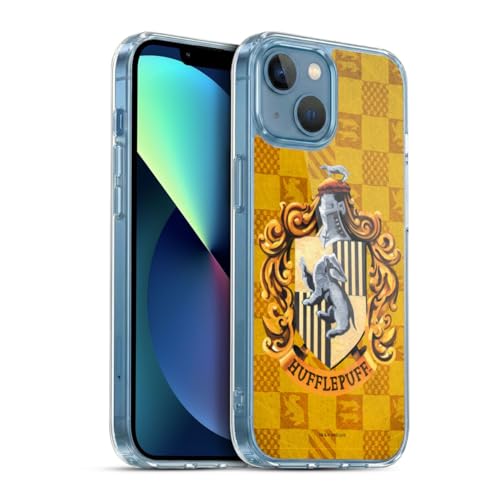 Head Case Designs Officially Licensed Harry Potter Hufflepuff Crest Prisoner Of Azkaban I Gel Case [Military Grade Protection] Compatible with Apple iPhone 13 Mini and Compatible with MagSafe
