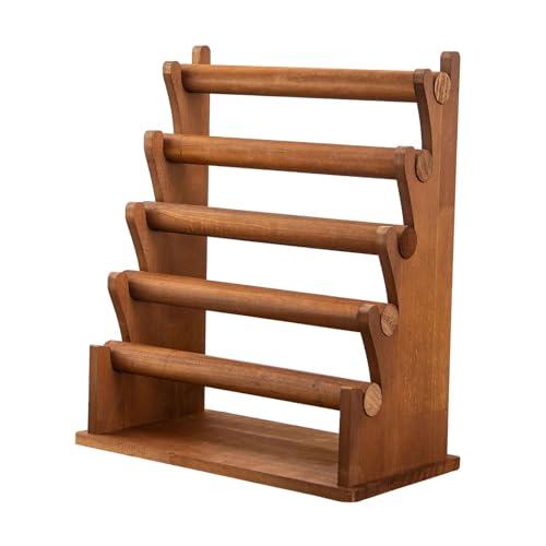 Generisch Soporte para pulseras de madera, duradero y extraíble, diseño de 4 niveles para collares y relojes