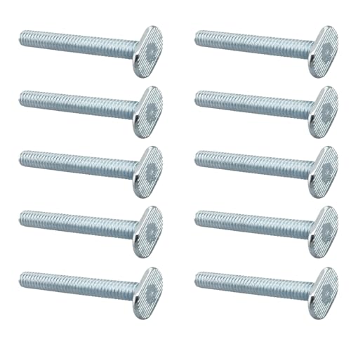 Tornillos rectangulares en T 1/4-20 de acero zincado para fijación en perfiles industriales