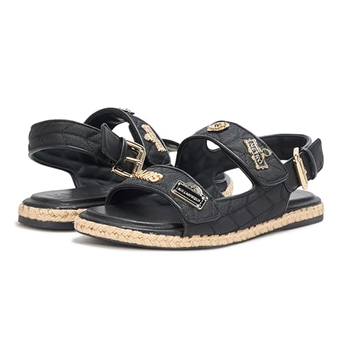 Image of KARL LAGERFELD Women's Charlay Double Strap Sandal With Pin Embellishments