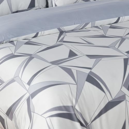 Majestic Giftware Madison Linen 8-Piece 44" Twin Size Bedding Set (BL500-44T-2) | Tokyo Comfort - Ash 300 Thread Count Cotton Sateen | 2 Fitted Sheets, 2 Duvets, 4 Pillowcases | Soft & Luxurious