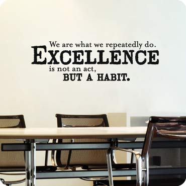 Excellence Quotes Wall Sticker, Wall Arts Home Décor Wall Decals, 100x40 cm by Spoil Your Wall