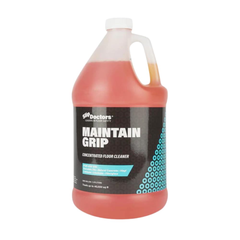 Maintain Grip Non-Slip Cleaner (Gallon) Concentrated Floor Cleaner for Tiles, Concrete and Natural Stone…