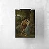 WCYB Arcadia And Daphnis And Chloe by Pierre Auguste Cot Prints Posters Canvas Deco Paintings Wall Art For Office Living Room Unframe 16" L X 24" W #1