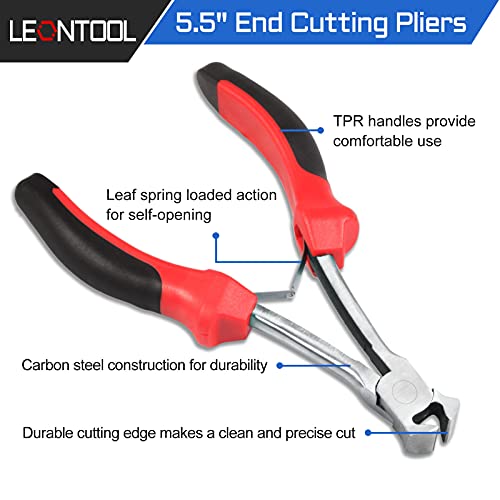Image of 5.5 Inches End Cutting Pliers Mini Long Reach End Nipper Jewelry Cutting Pliers Wire Cutters for Crafting Nail Puller Trim Puller Staple Nail Remover Tool Jewelry Making Pliers
