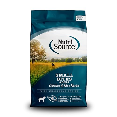 NutriSource Adult Dry Dog Food Small Bites Chicken and Rice 4LB