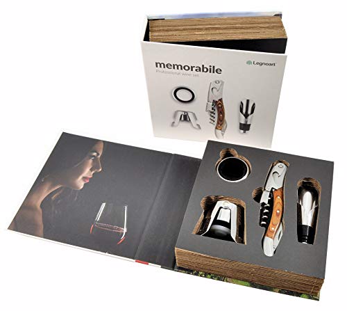 Legnoart Memorabile - Juego de abrebotellas de vino (4 piezas) Cover