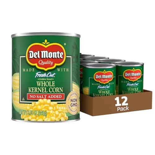 Del Monte Whole Kernel Gold Corn No Salt Added, 8.75-Ounce