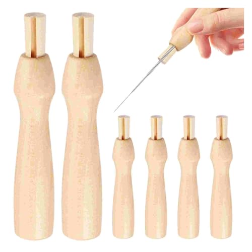 KIZUNA Tools 10 個木製ハンドル針フェルトツール用品針ハンドル工芸品ウール