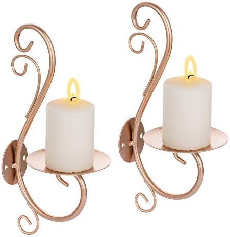Sziqiqi Iron Vine Candle Sconces Wall Art Decoration Home Decoration Tealight Candle Stand
