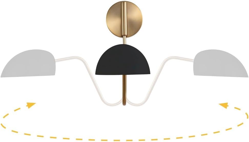 Nuvo Trilby - 1 Light Wall Sconce in Mid-Century Modern Style-16 Inches Tall and 7.38 Inches Wide-Matte White/Burnished Brass