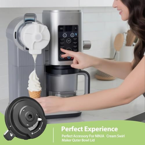 Image of Outer Bowl Lid for Ninja CREAMi Swirl NC701, Creami Replacement Lid,Creami Swirl Accessories Compatible with NC701 NC700
