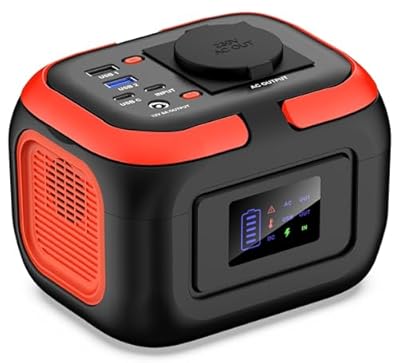 SinKeu Powerstation portátil de 97 WH 26400 mAh Mini generador con Enchufe de 120 W 230 V CA 12 V CC Puertos USB para teléfono móvil portátil batería para Camping Viajes Emergencia sin Panel