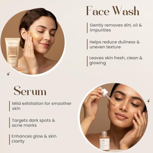 Image of Glamveda Glutathione 4-Step Skincare Routine For Healthy & Radiant Skin | Skin Brightening and Lightening Combo (Facewash + Facecream + Faceserum + Sunscreen)
