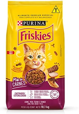 Como as Melhores Rações Estão Melhorando a Vida dos Gatos 8 Purina Friskies Ração Gatos Castrados Friskies Mix De Carne 10 1K...