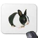 5. respaldo no deslizante; Alfombrilla de ráton del juego mousemat Conejo precioso Mousepad Conejo de conejito de la serie Cojín de ratón negro y blanco Conejo de conejito alfombrilla de ratón Rectángulo Alfombrillas De Raton