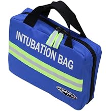Kemp USA 14" Outdoor Intubation Bag, Royal Blue, Black & Green, Durable Medical & Emergency Equipment Bag for EMS, First Responders & Survival Use