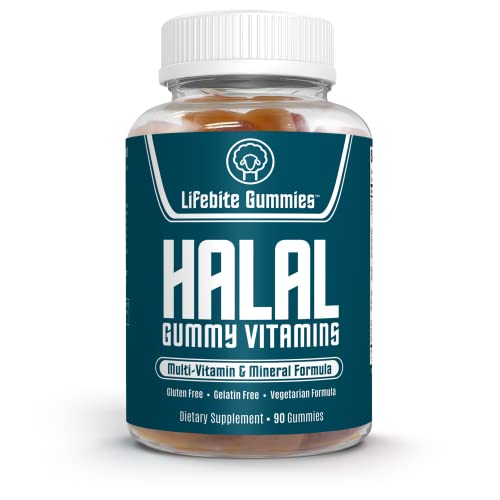 Lifebite Halal Adult Multivitamin Gummy - Halal Vitamins with Vitamin A, C, D, E, Biotin, Folic Acid, Chewable Supplement in Cherry, Orange, and Strawberry Flavor for Strong Immunity (90 Counts)