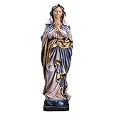 marienfigur evangelisch oder katholisch Handarbeit Marienfigur Immaculata, betend Holz, geschnitzt coloriert 30 cm