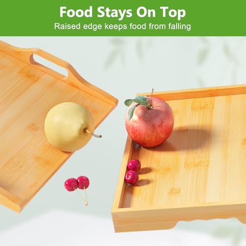 image for Youpehom Bed Tray Table with Folding Legs,Bamboo Breakfast in Bed for 