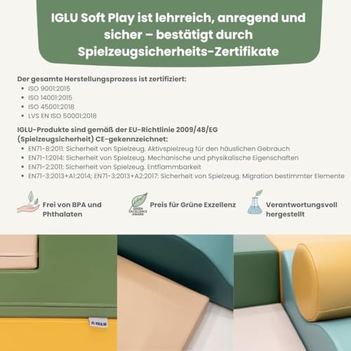 IGLU Soft Play Explorer Set 6-teilig Kletterblöcke (Pastel Sea) – Ansicht 7
