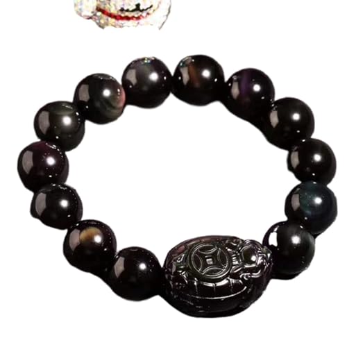 Bracelet obsidienne noire pour attirer l'argent et la prospérité au quotidien
