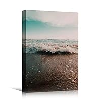 Canvas Wall Art Seashore View Beach Beach Blue Coastal Cool Photography Relax/Calm - 12x18 inches