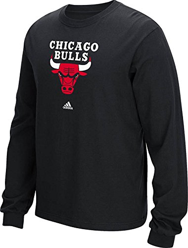 NBA Chicago Bulls Men's Full Primary Logo Long Sleeve Tee, Large, Black