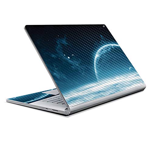 Image of MightySkins Carbon Fiber Skin for Microsoft Surface Book 2 13 inch (2017) - Outer Space,Protective, Durable Textured Carbon Fiber Finish,Easy to Apply, Remove, and Change Styles,