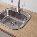 CATA - CS-1 - Zlewozmywak - 46,5x48,5 cm - Komora kwadratowa o grubości 0,08 cm i głębokości 16,5 cm - Materiał stal nierdzewna - Montaż w szafkach 45 cm