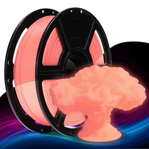 Image of FLASHFORGE Rapid PLA Filament 1.75mm Luminous Red, 500mm /s High Speed Printing, Glow in the Dark 3D Printer Filament 1kg Spool, Dimensional Accuracy + /- 0.02mm, Brilliant, Long-Lasting Glow