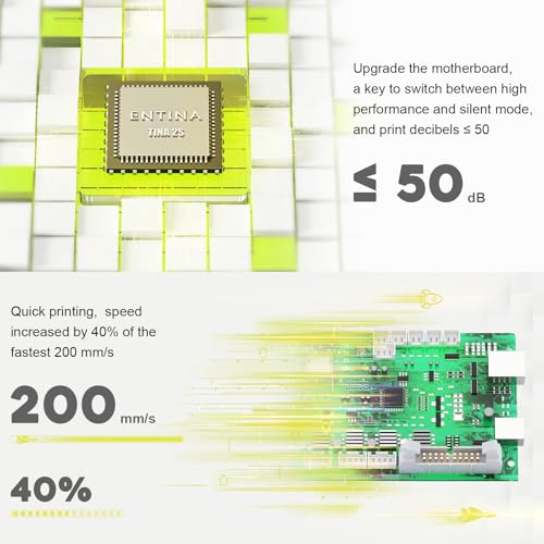 Image of Entina 3D Printers Tina2S with Wi-Fi Cloud Printing, Fully Assembled and Auto Leveling Mini 3D Printer for Beginners, High Precision Printer with Smart Control and Heated Spring Steel Build Plate