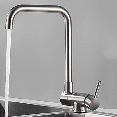 Robinet cuisine acier inoxydable noir mat au design rabattable premium