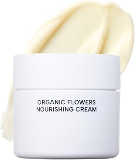 Whamisa Organic Flowers Nourishing Cream – 95.2% Organic, Water-Free Formula, Fermented Postbiotics for Deep Hydration, Soothing & Moisturising Care (50ml)