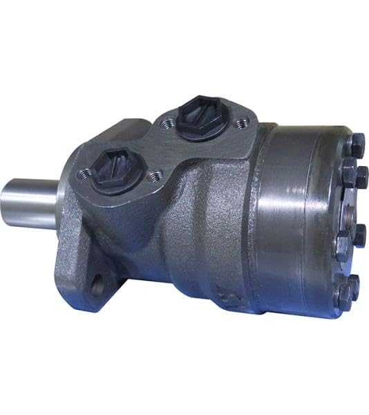 Moteur Hydraulique M+S, Type MR400CB, Cylindrée 400 cm3/tr, Connexions (côté): G 1/2'', Arbre: Ø 32 mm Cylindrique, Distributeur à Tiroir, Bride Ovale 2 trous SAE A