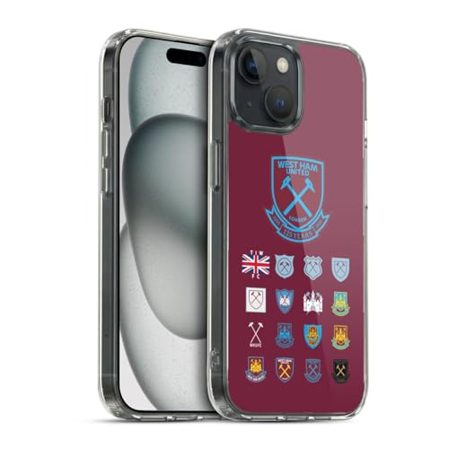 Funda para iPhone 15 West Ham United FC carcasa silicona suave escudo fútbol