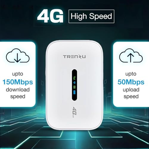 Image of 4G WiFi Dongle | Upto 300Mbps, 4000mah, 20hrs, 10 Devices, Support All Sim Airtel, Jio | Plug & Play Portable WiFi Hotspot Device | Wireless Data Card Stick for Travel | Sim Adapter Included
