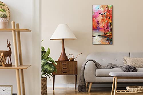 Horloge sur toile déco salon pour une ambiance automne - 4