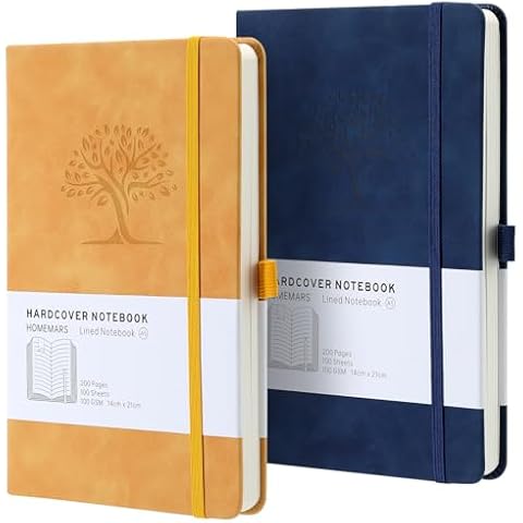 HOMEMARS Journal intime en cuir A5 Cover