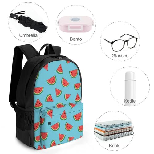 Sturdy Multipurpose Dual Shoulder Bag for Gym and Outdoor Activities, Light Blue Watermelon, Travel Hiking Daypack4