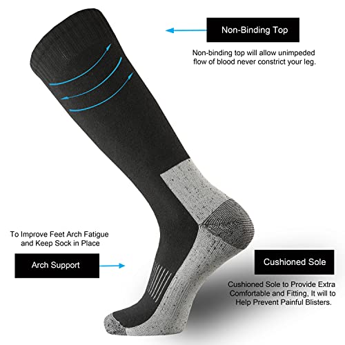 ONKE Max Full Cushion Knee High Socks for Men Steel Toe Work Boot Over the Calf OTC Moisture Wicking Thermal Hiking Hunting2