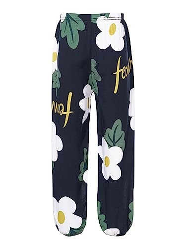 Kids Boys Girls Bohemian Harem Pants Elastic Waist Baggy Casual Trousers for Hippie Dance Sport Yoga