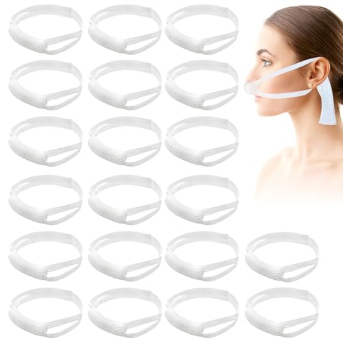 Tarqite 20 Stück Nasenverband Nasen Verband mit Ohrschlaufen Nasenschleuder Nach Op Elastische Hoch Absorbierend Nasenbandage für Reisen Zuhause Büro Krankenhaus