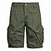 Muscularfit Mens Tight Shorts Long Cargo Shorts for Men 2023 Casual Buckle Zipper Linen Shorts Loose Big and Tall Multi Pockets Tooling Shorts Mens Shorts 5 Inch Army Green M