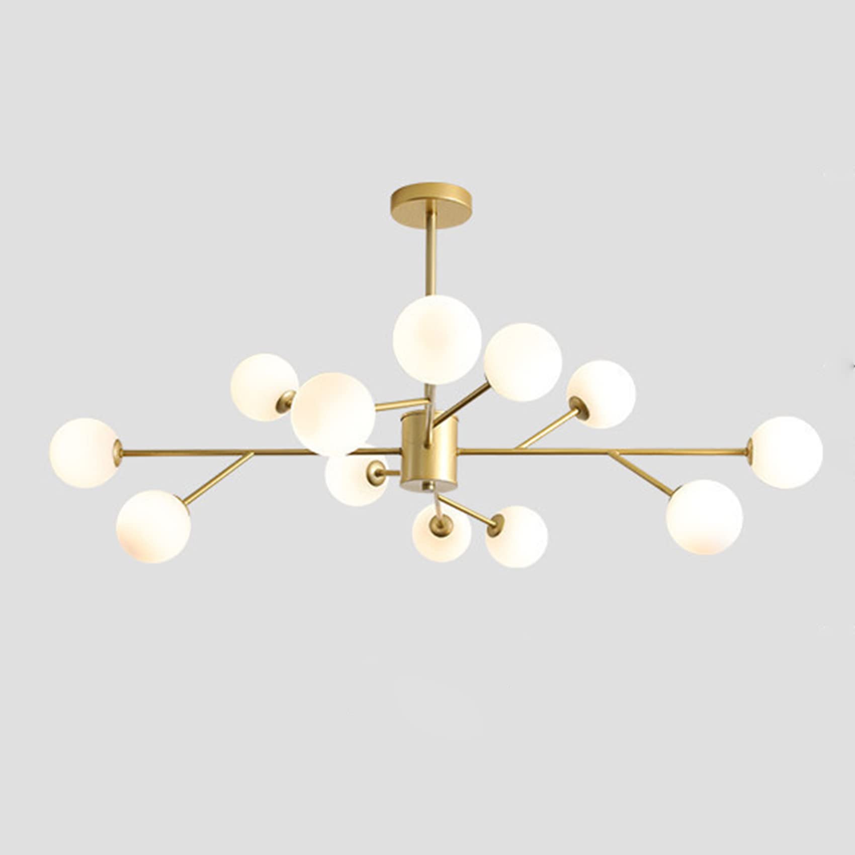 Vintage Sputnik Kroonluchter met Glazen Schijven - Antiek | Lampen