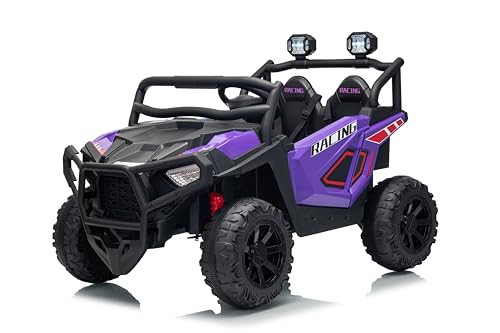 24V Ride on Toys for Big Kids, 2 Seater Electric UTV Car with Remote Control, 4-Wheeler Suspension,...