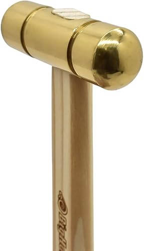 Miniatura 4 de Big Horn 19257 Martillo con mango de madera dura y cabeza de latón macizo, 4 oz