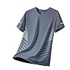 ZJADear Blue Gym T Shirts for Men UK Summer Cooling Short Sleeve T Shirt Quick Dry Sport Tops Crew Neck Lightweight Breathable Rash Guards Tshirts for Running Athletic Gym Workout Training 4XL #5