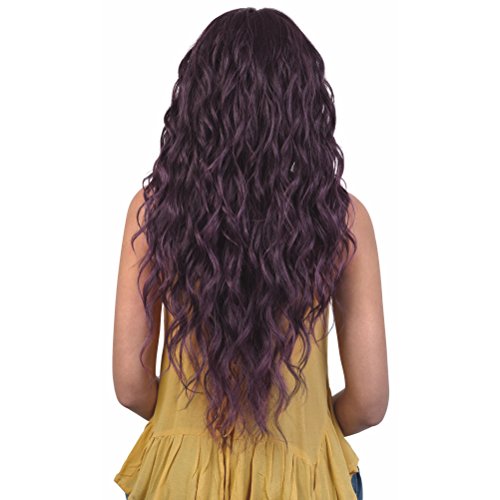 Motown Tress (Ldp-Peggy) - Heat Resistant Fiber Lace Part Wig In Darkest Brown #TOP2